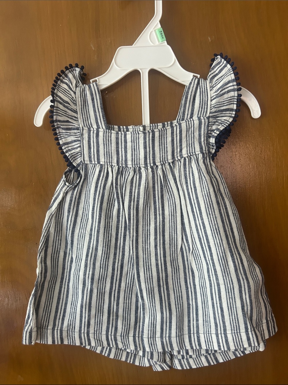 Carter's Navy & White Striped  linen Set